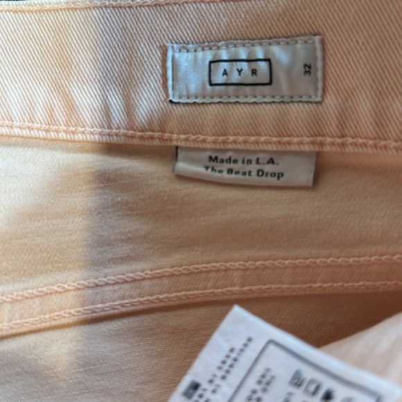 AYR All Year Round Peach The Beat Drop Straight Leg Jeans Size 32 - Picture 2 of 7